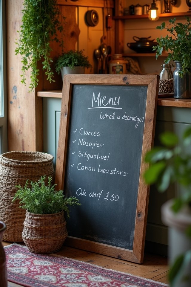 charming chalkboard meal planner