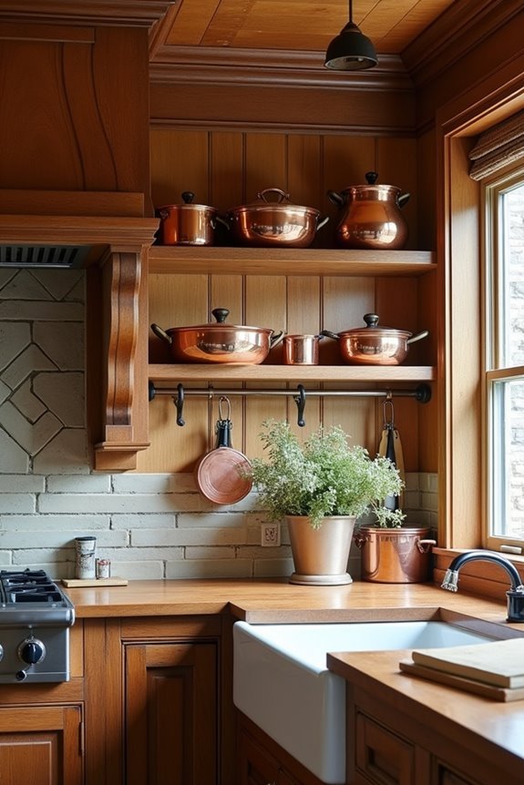 charming copper shelving ideas
