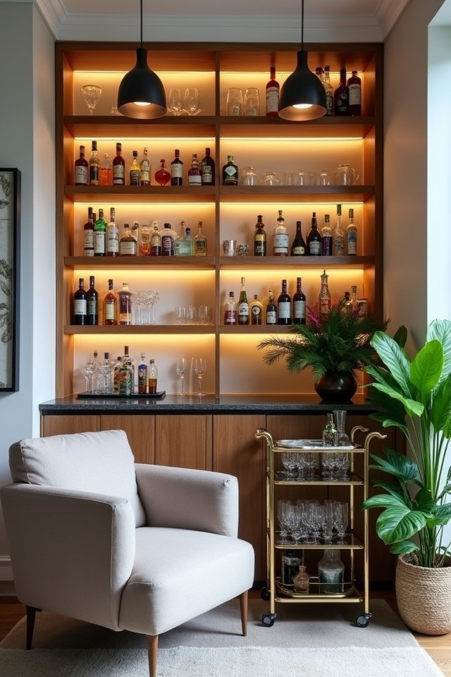 charming corner bar station