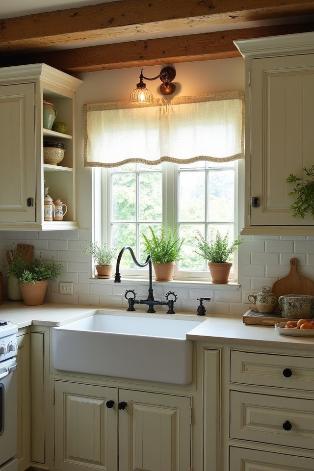 charming distressed cabinetry warmth