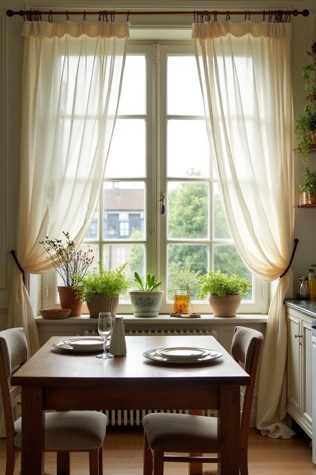 charming french window treatments