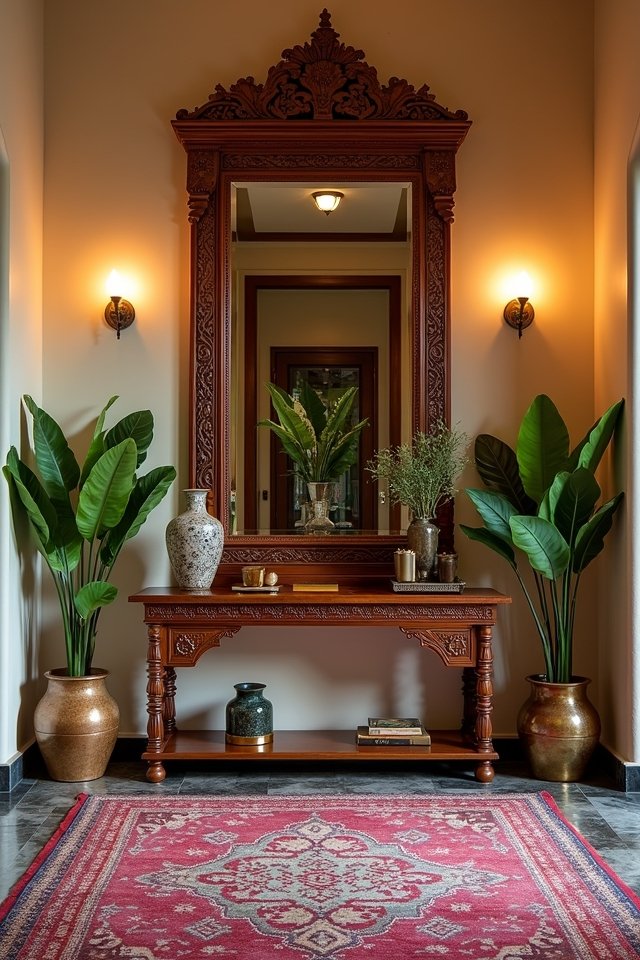 charming handcrafted entryway furniture