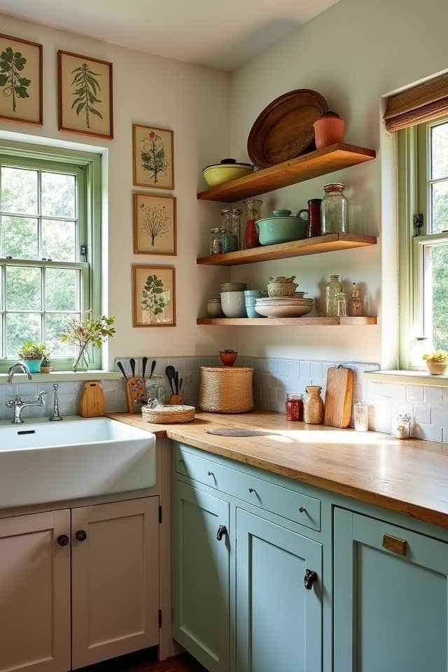 charming kitchen gallery wall