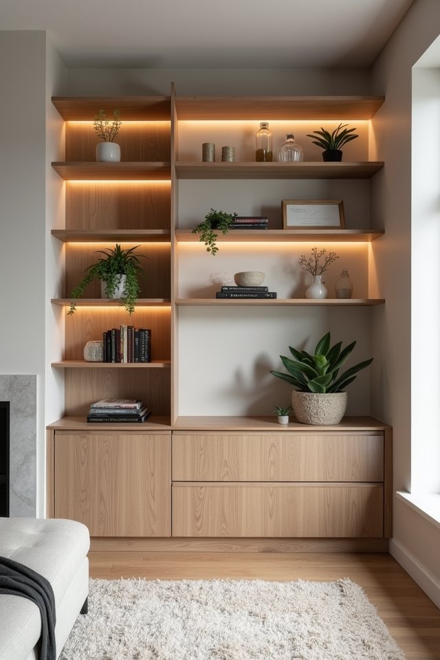 charming open shelving design