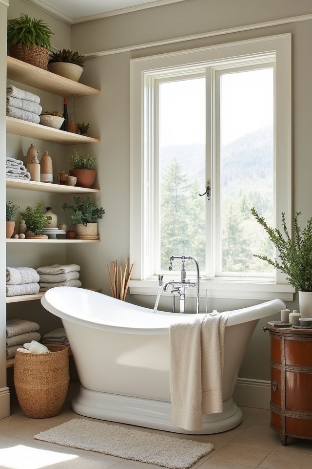 charming open shelving display