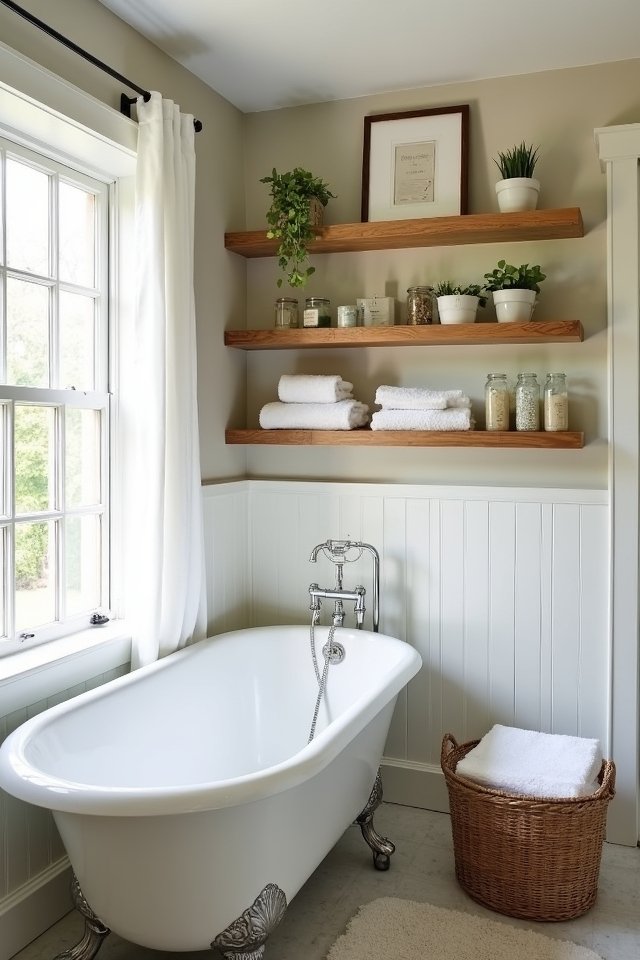 charming practical open shelving