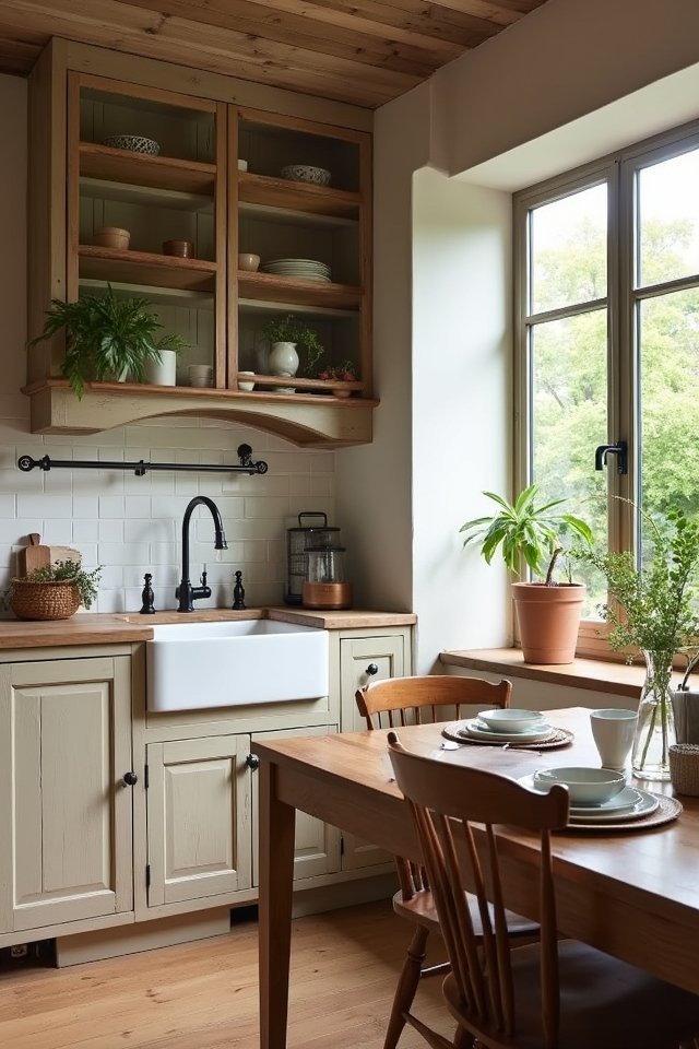 charming rustic kitchen cabinets