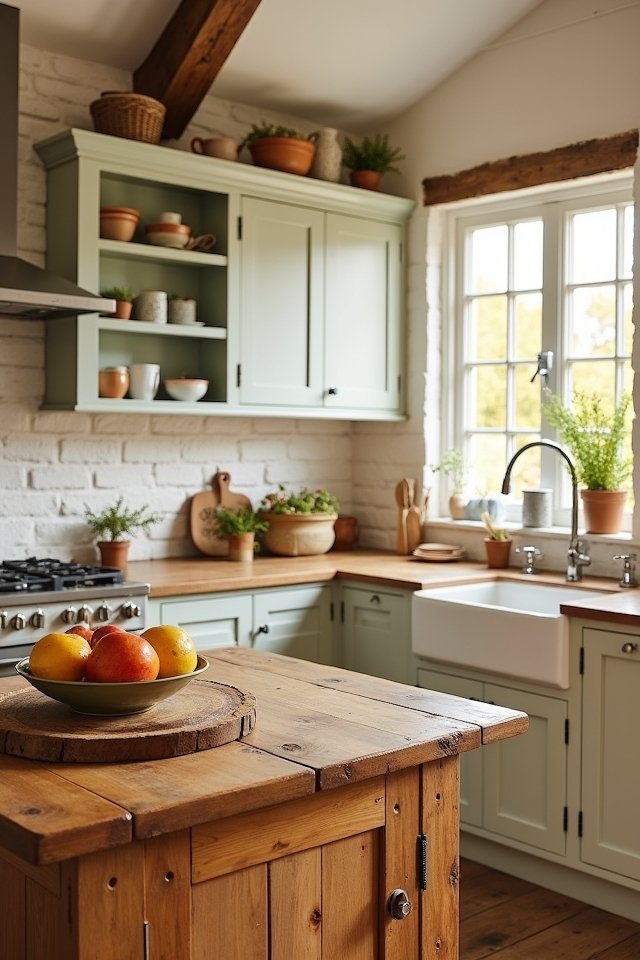 charming rustic kitchen island