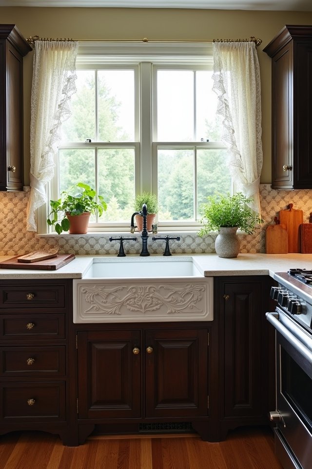 charming traditional farmhouse sink