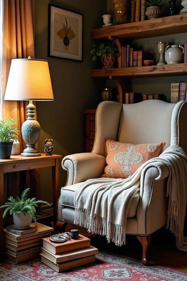 charming vintage book display