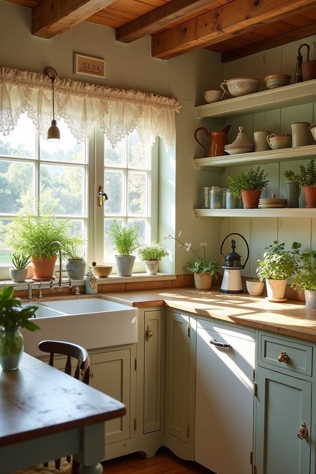 charming vintage cottage cabinetry