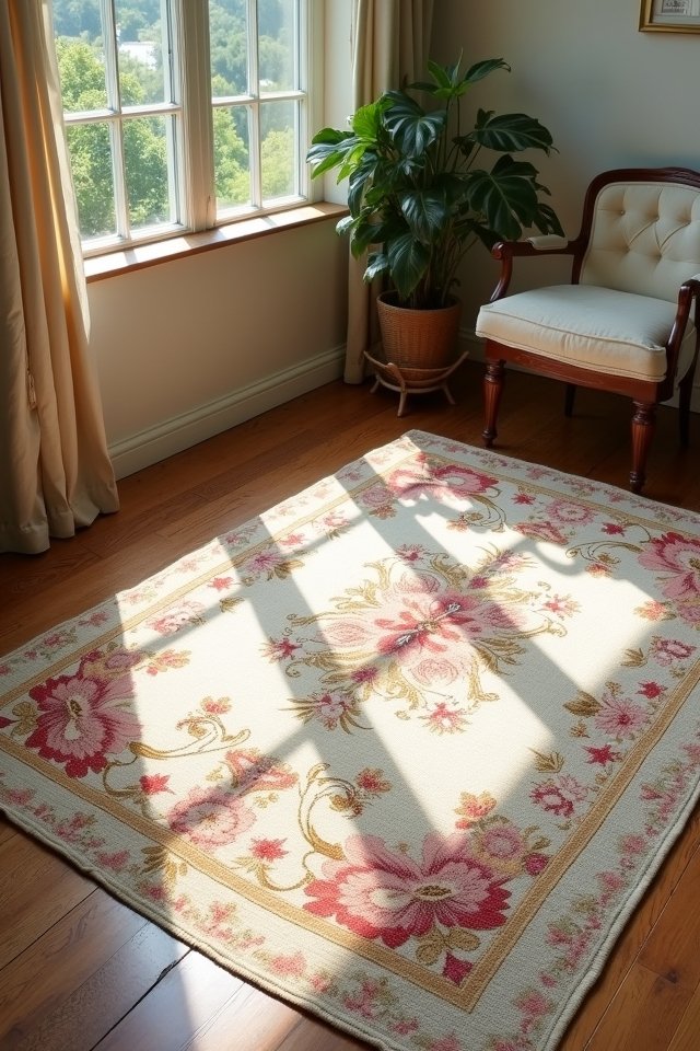 charming vintage floral rug