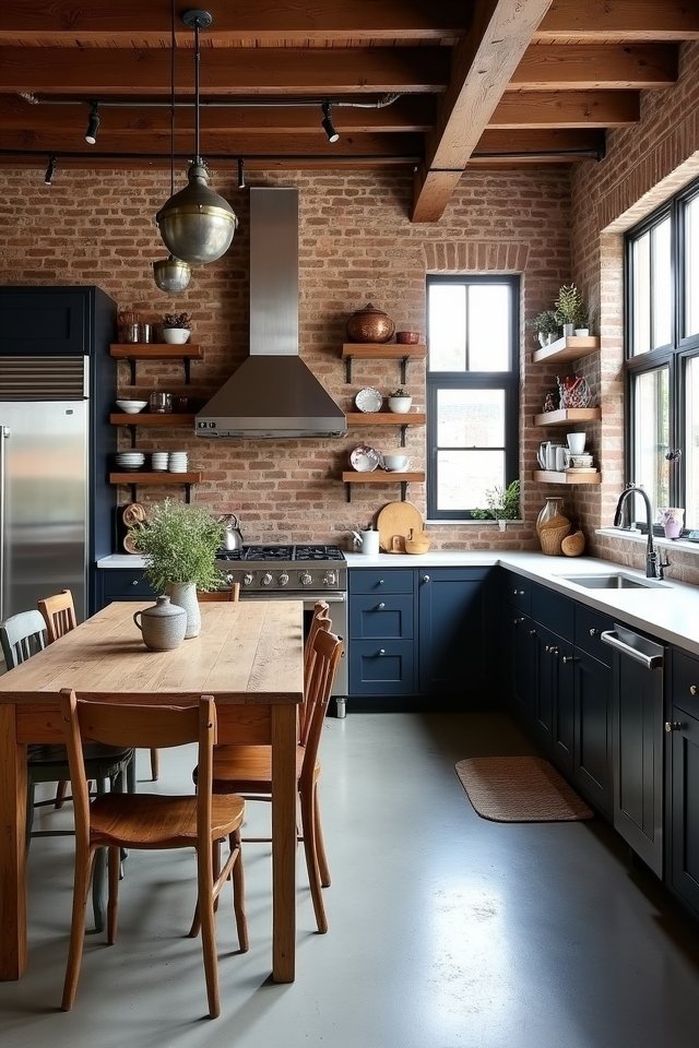 charming vintage modern kitchen blend