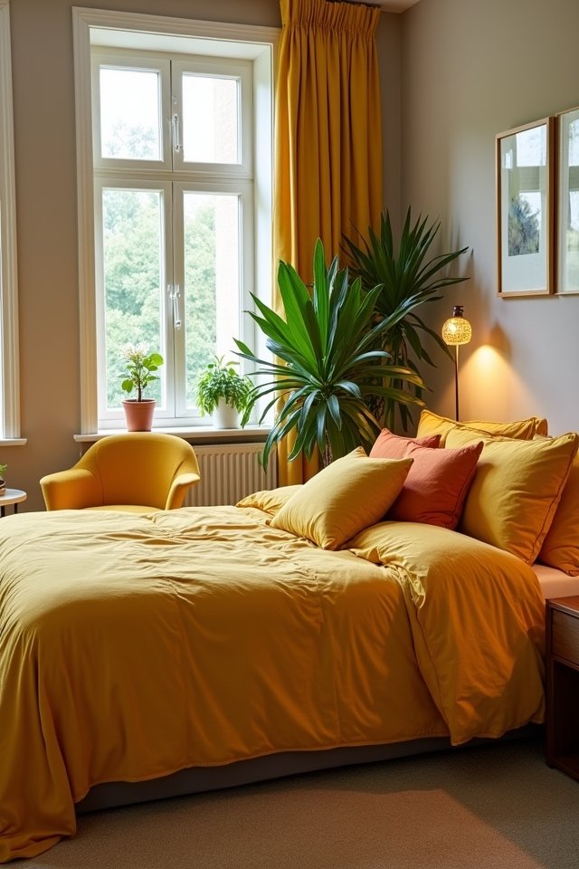 cheerful mustard yellow furniture