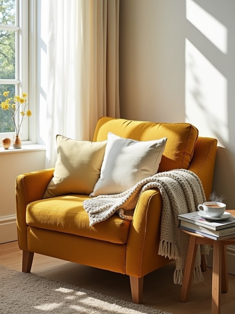 cheerful yellow armchair ideas