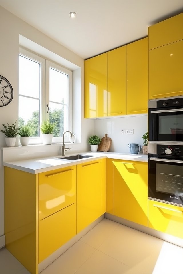 cheerful yellow sleek white