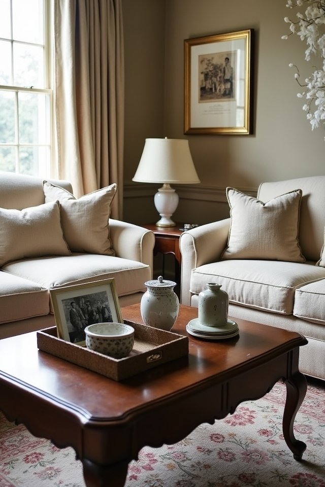 cherish family heirlooms decoratively