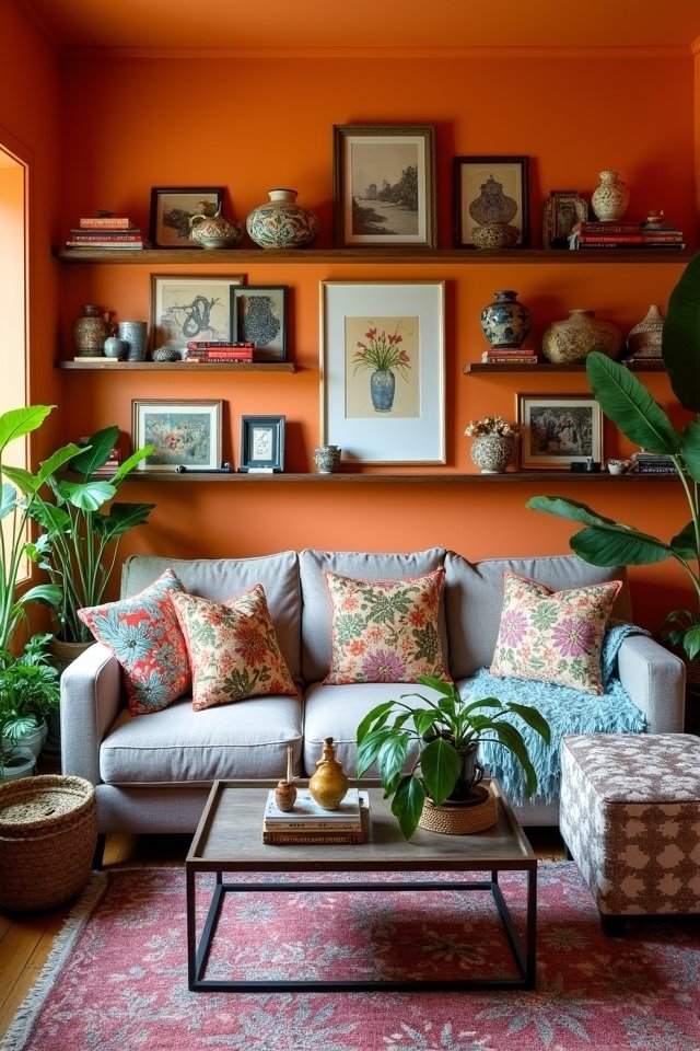cherished collections enhance living room
