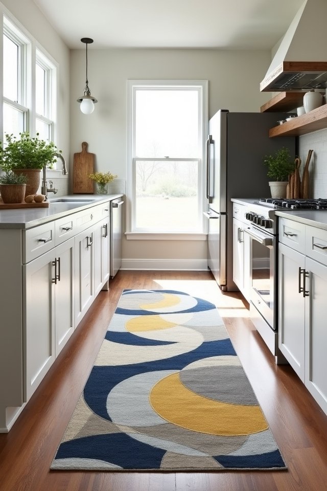 chic abstract geometric runner