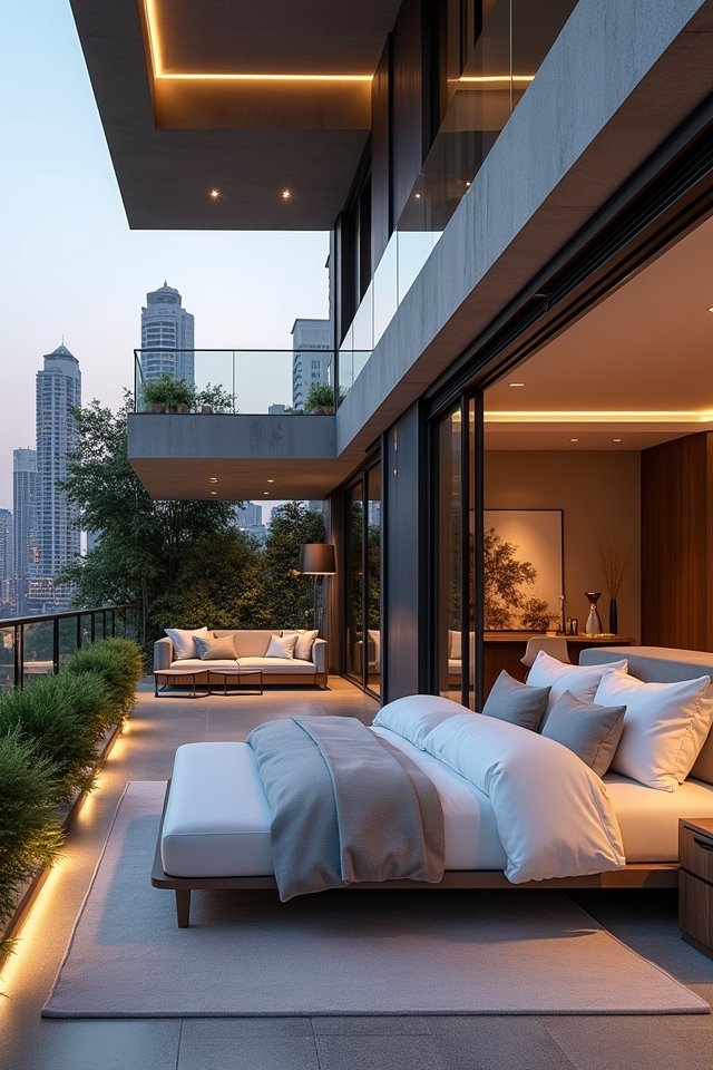 chic balcony lounge oasis