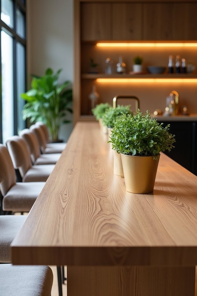 chic bar with gold fixtures