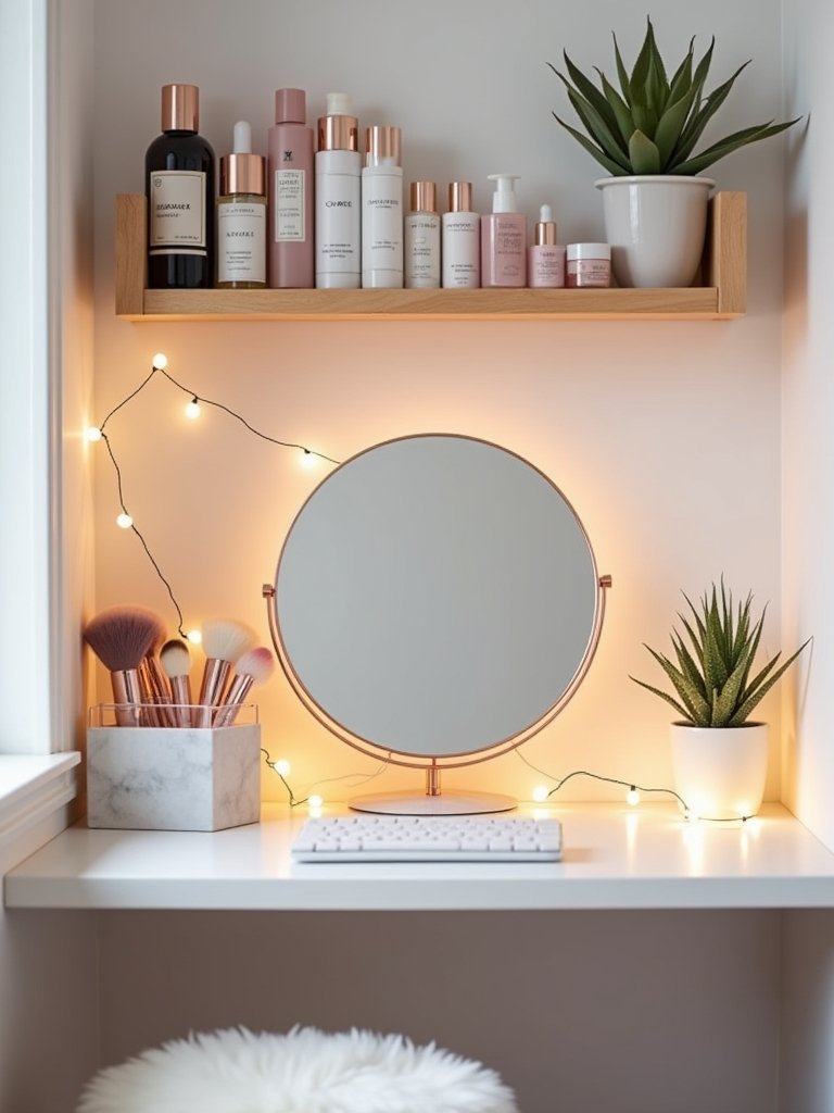 chic beauty nook transformation