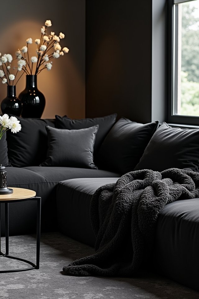 chic black accessory accents