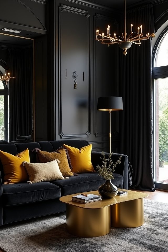 chic black and gold elegance
