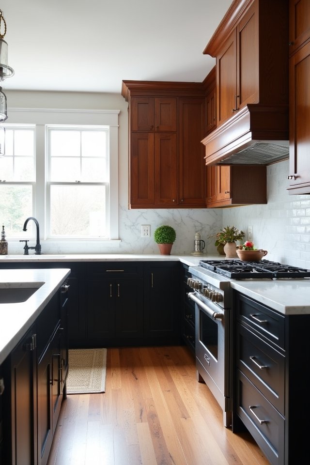 chic black and mahogany