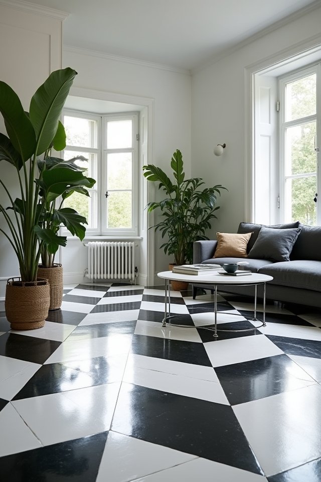 chic black and white contrast