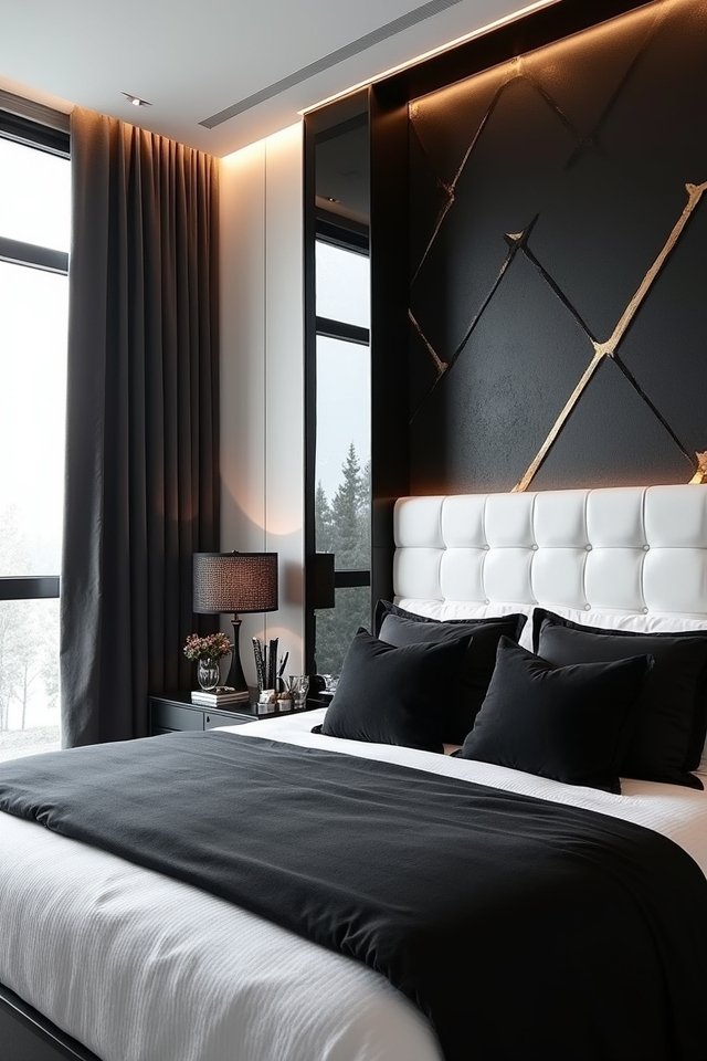 chic black and white retreat