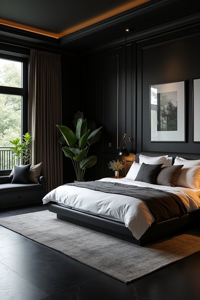 chic black flooring elegance