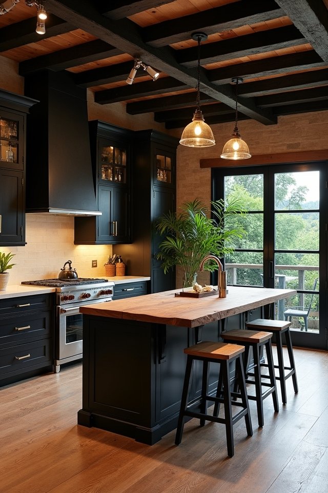 chic blackened oak kitchen