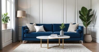 chic blue couch designs