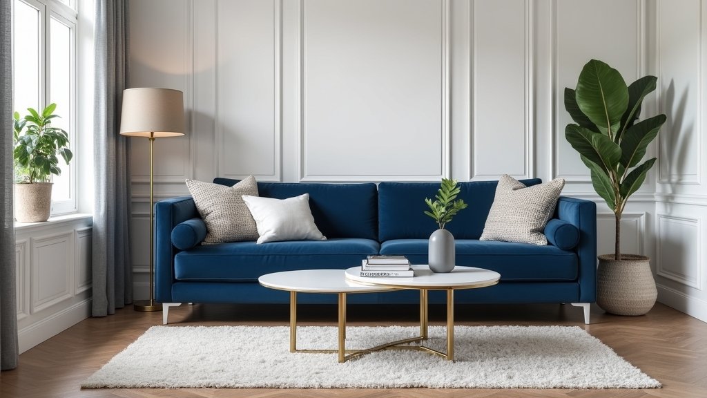 chic blue couch designs