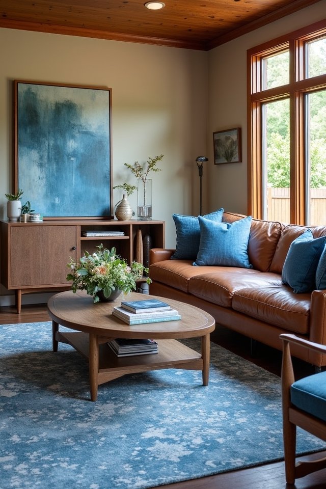 chic brown and blue