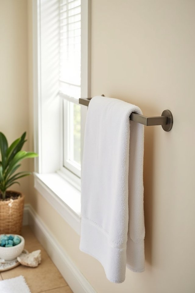 chic brushed nickel towel bars
