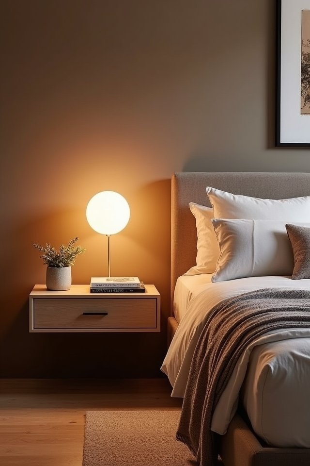 chic clutter free floating nightstands