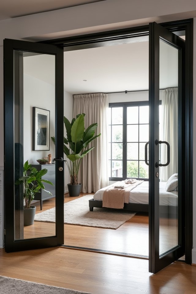chic contemporary french doors