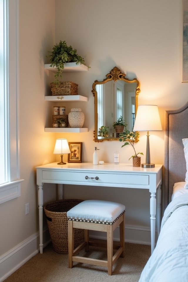 chic corner vanity transformation