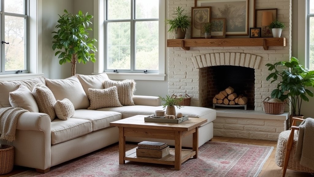 chic cozy farmhouse living room