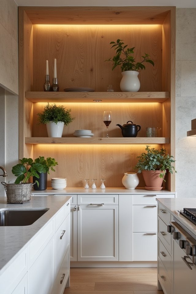 chic culinary display wall