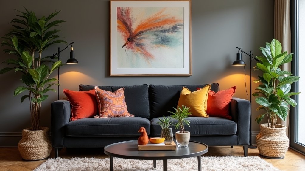 chic dark grey couch ideas