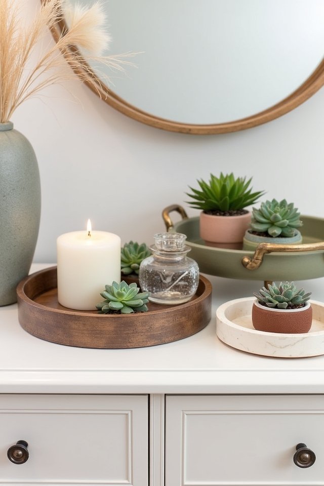 chic decorative tray display