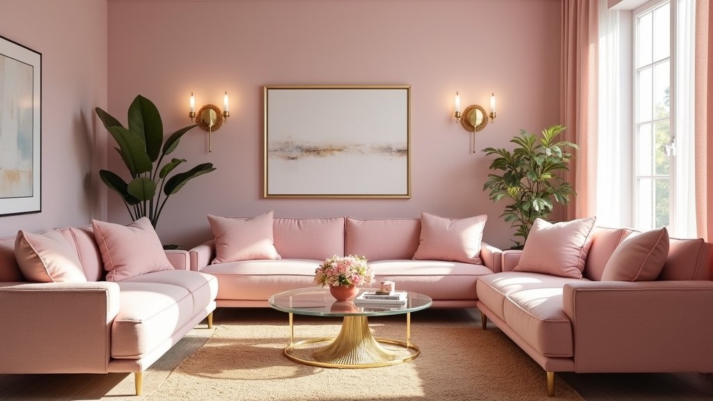 chic feminine pink decor