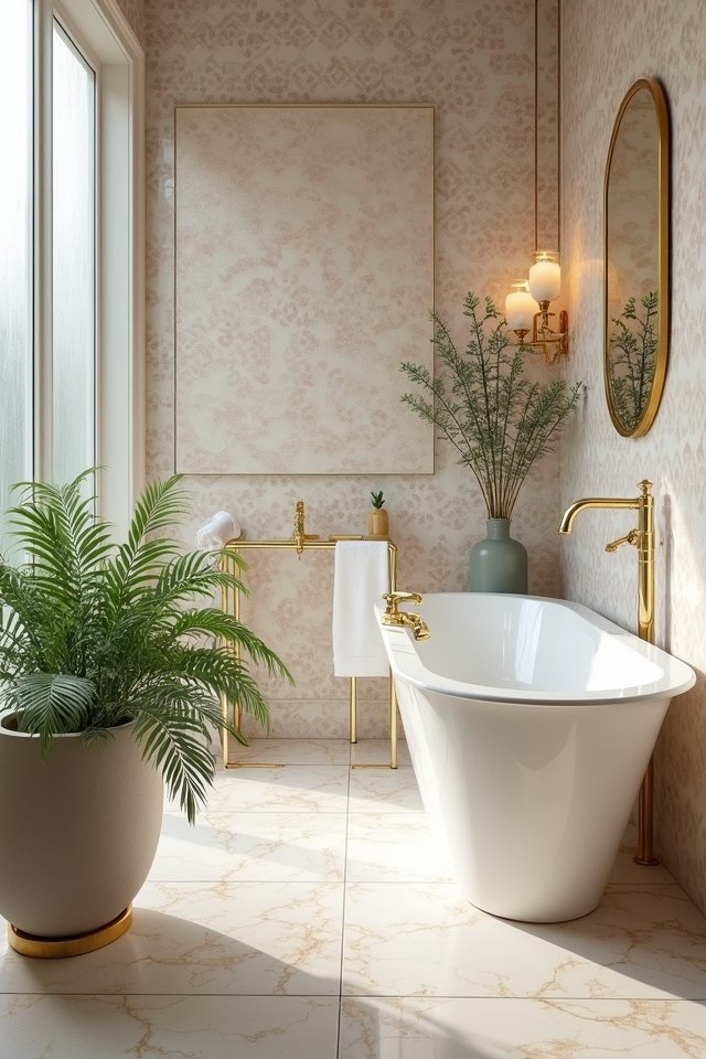 chic geometric bathroom design