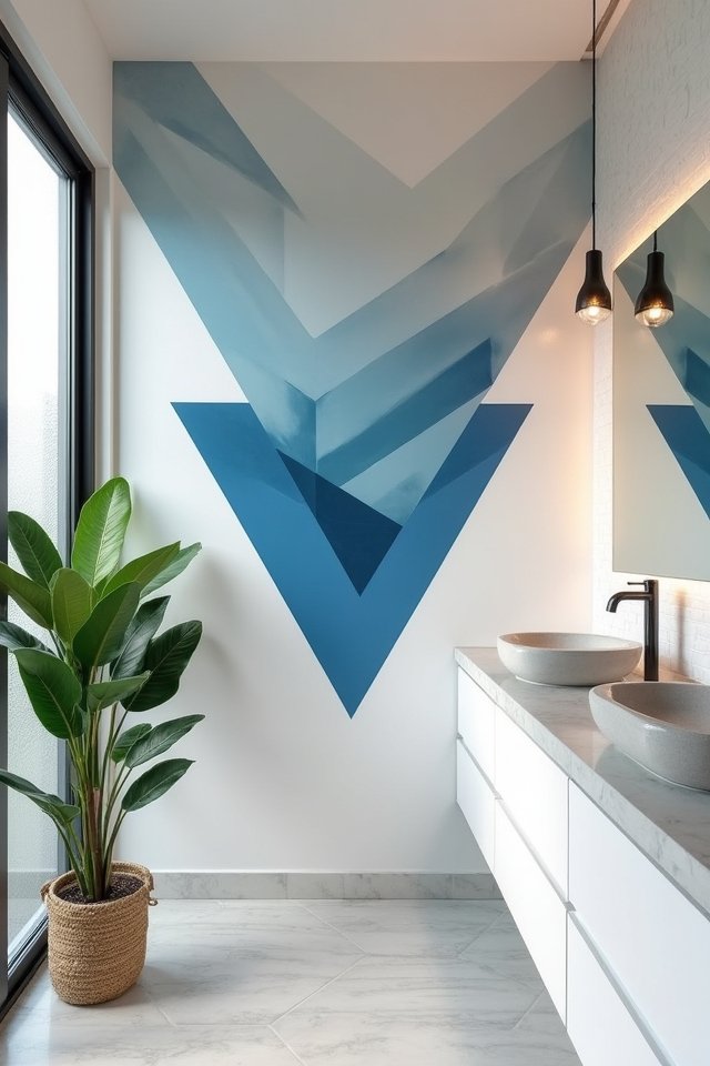 chic geometric bathroom retreat