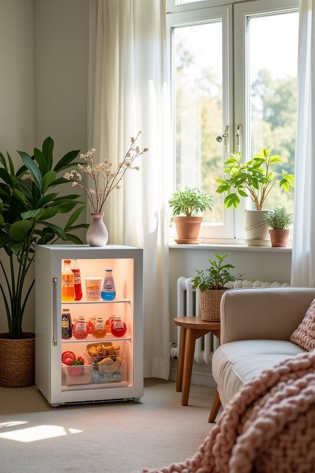 chic glass door fridge