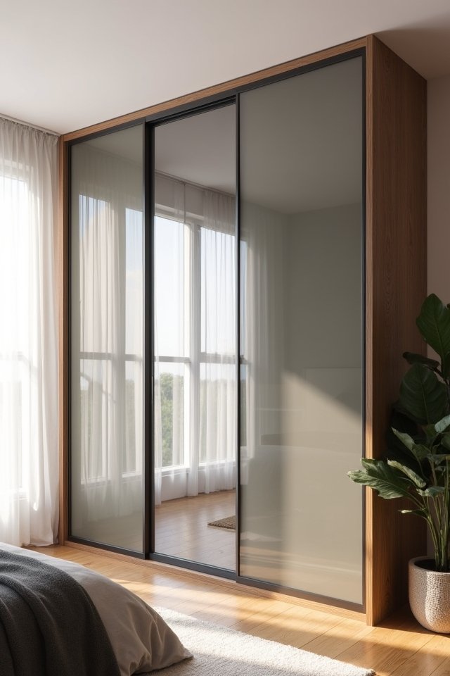 chic glass wardrobe designs