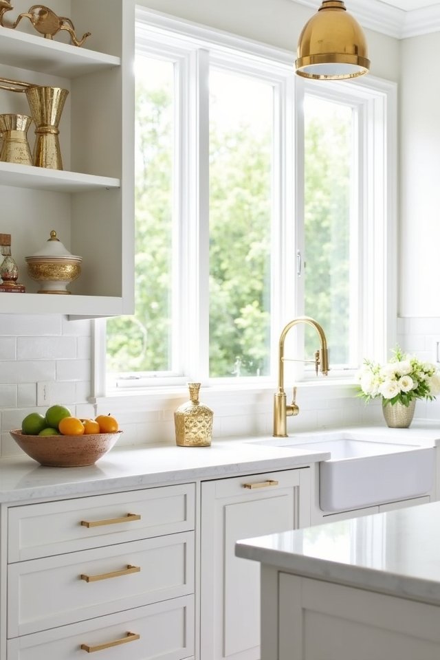 chic gold kitchen accessories